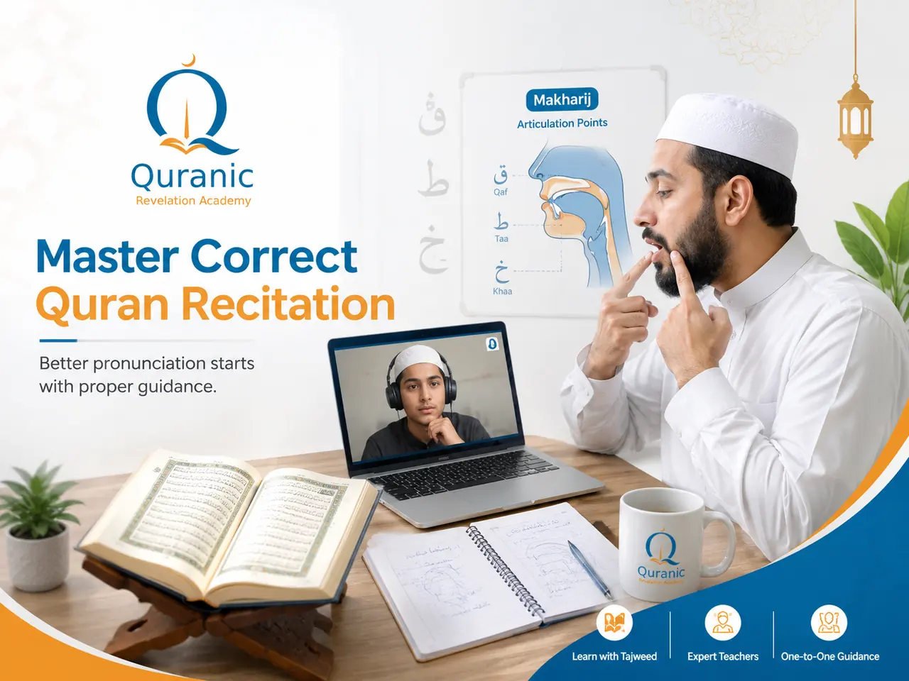 Teacher reviewing a student recitation correction list
