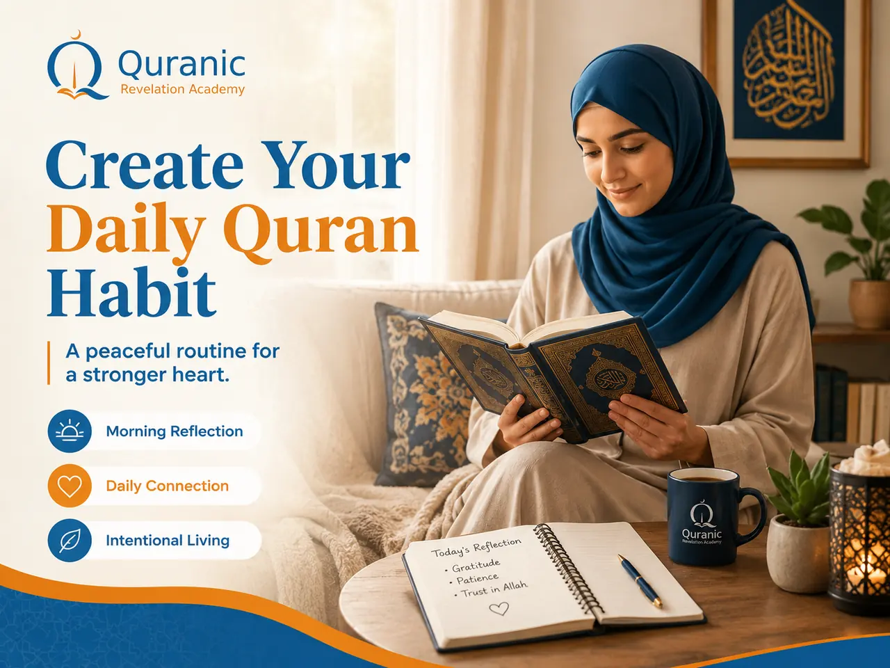 Person listening to Quran attentively during a daily routine