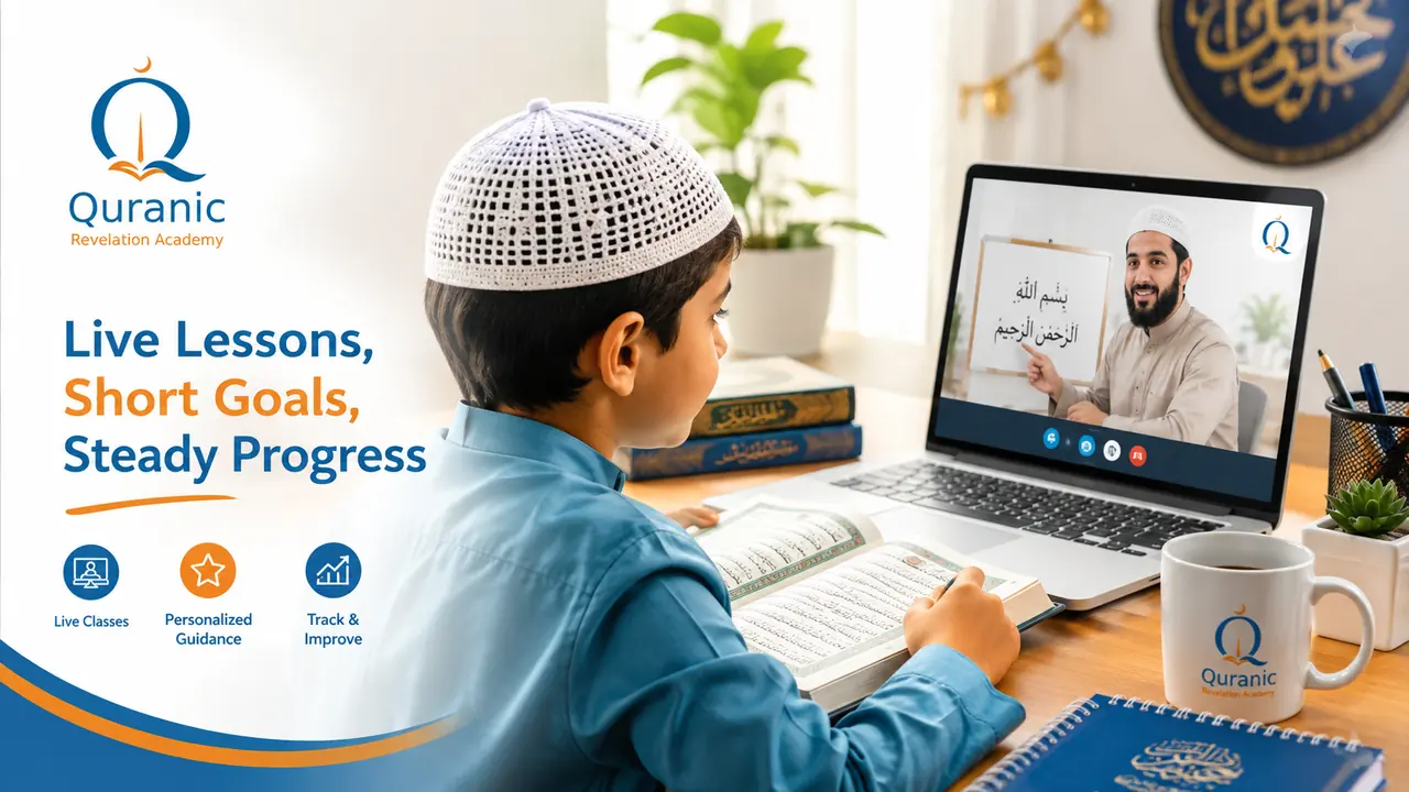 Parent helping a child maintain a short Quran practice routine