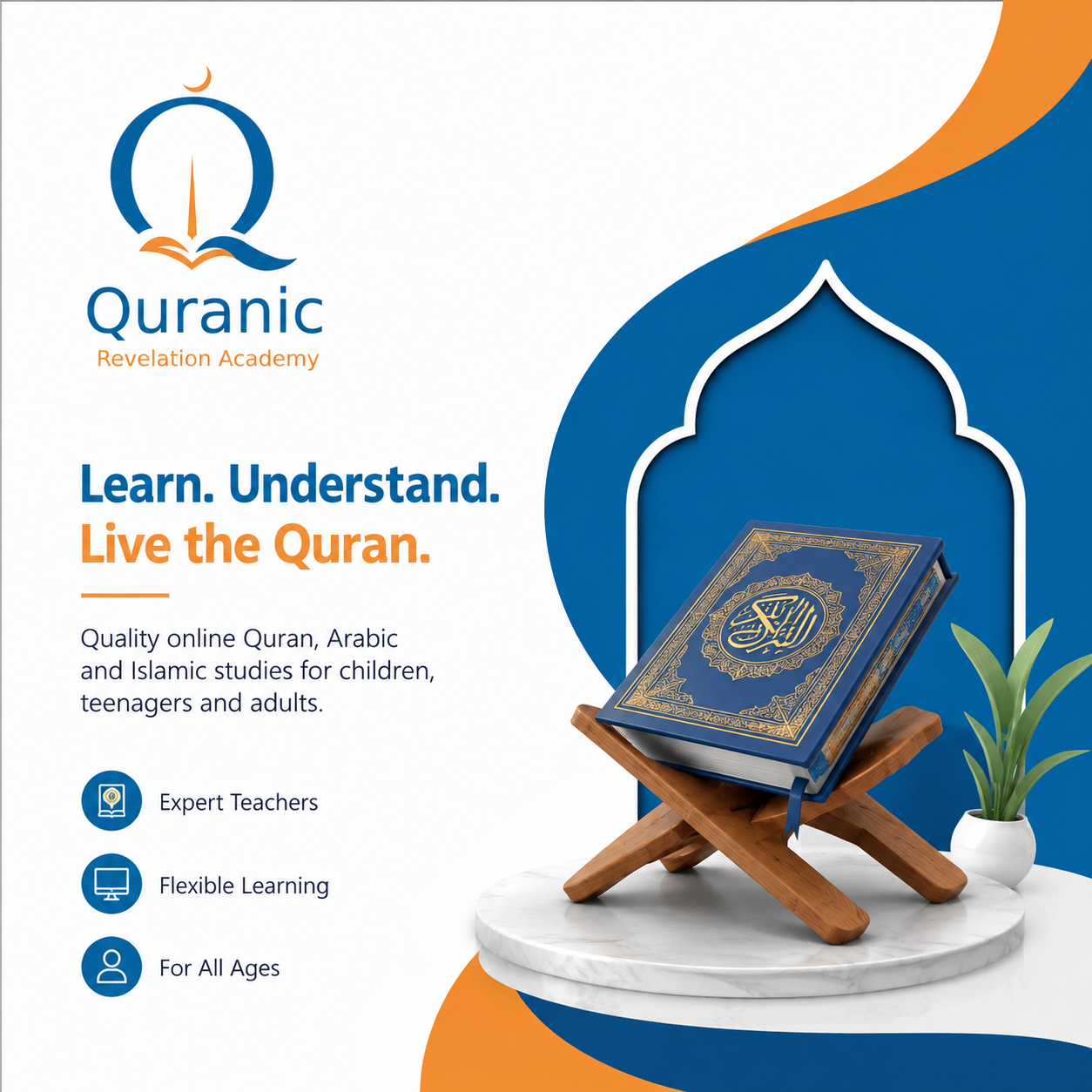 Student learning Quran reading online with a teacher