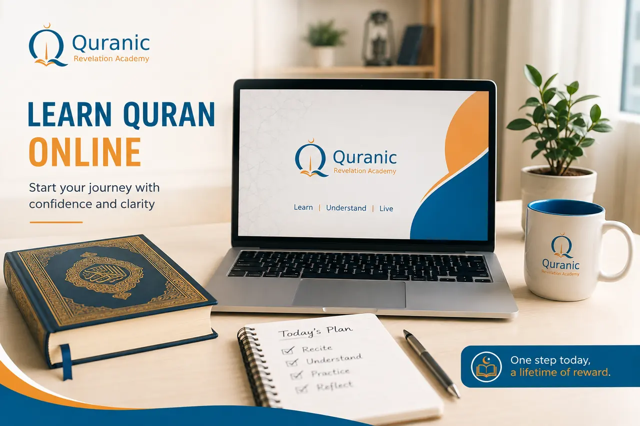 Quran page showing Tajweed practice and stopping signs